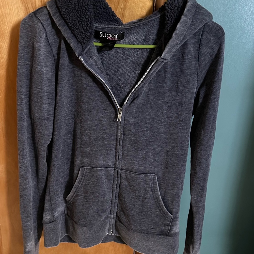 Size M Blue Zip Up Hoodie